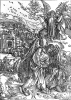 1496-98 Apokalypse:   Der Engel mit dem Schlüssel (Holzschnitt ca300K)
