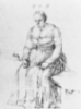 1514 sitzende Frau (Feder 280K)