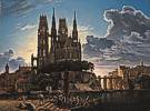 Karl Friedrich Schinkel (1781 - 1841) Dom über einer Stadt, um 1830 (Kopie) bzw. 1813 (verlorenes Original)