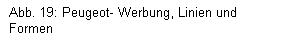 Textfeld: Abb. 19: Peugeot- Werbung, Linien und Formen