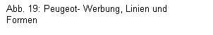 Textfeld: Abb. 19: Peugeot- Werbung, Linien und Formen