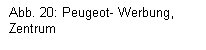 Textfeld: Abb. 20: Peugeot- Werbung, Zentrum
