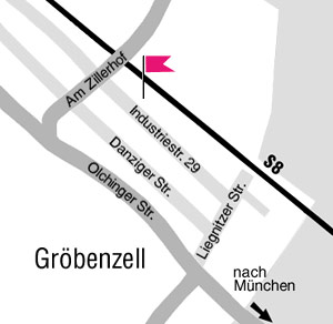 Lageplan von TRS innerhalb von Grbenzell